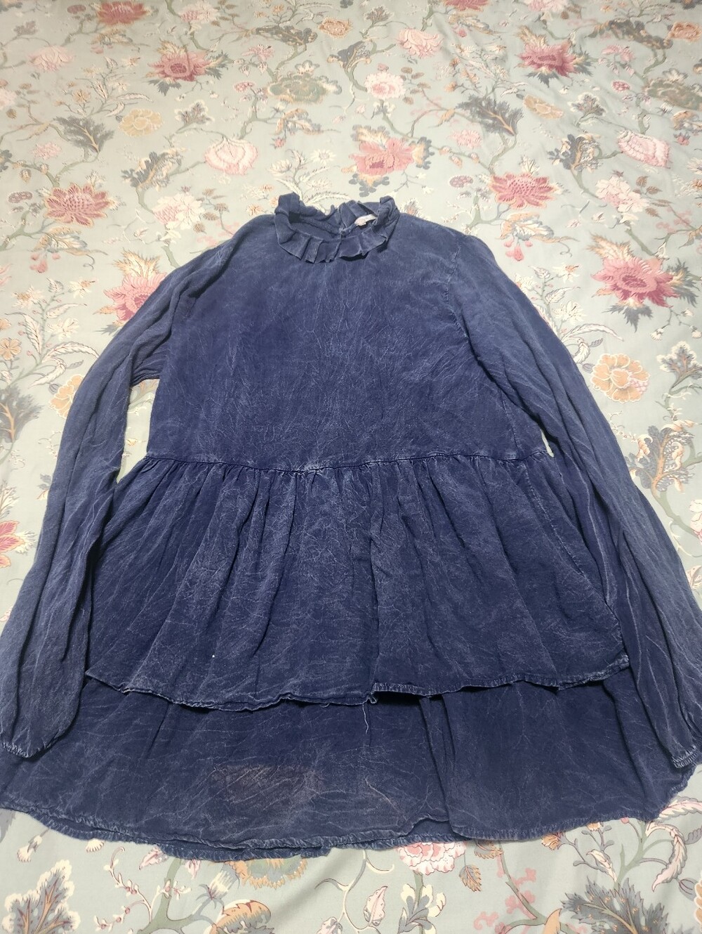 Altar'd State Tiered Dress Navy Size Small
